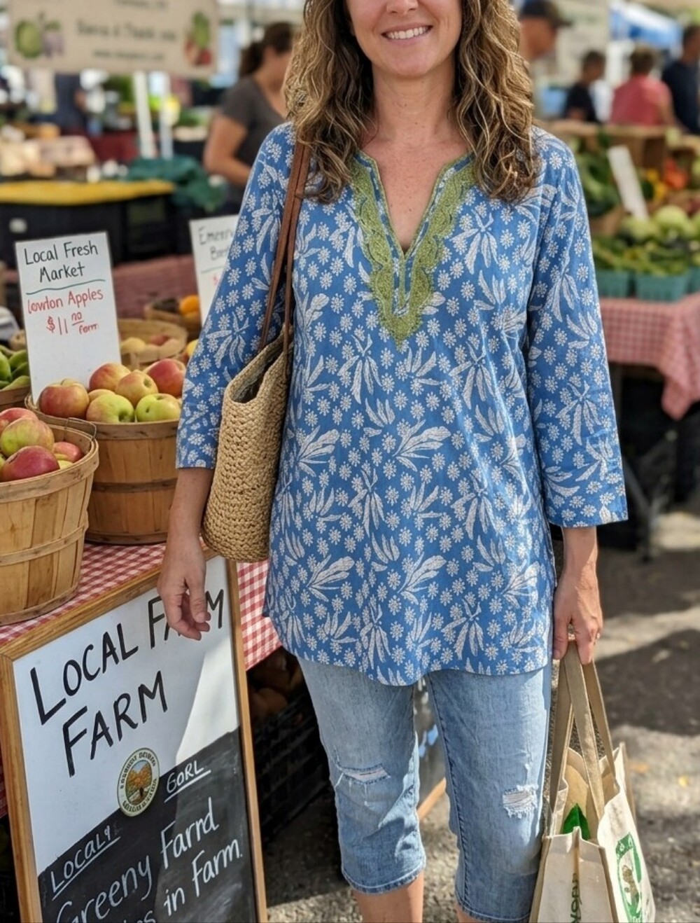 Blue Threads Cotton Tunic Top.